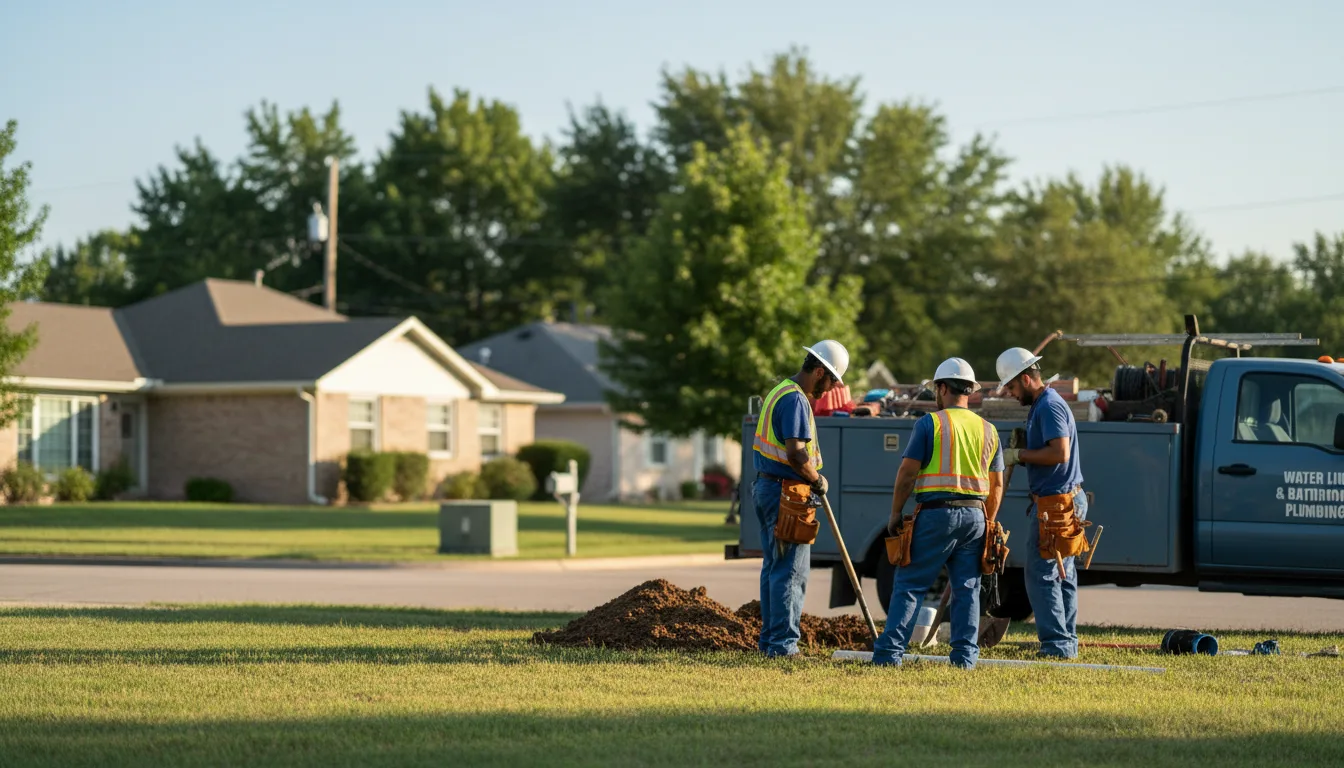 Residential water line and bathroom plumbing service in Arlington, OR